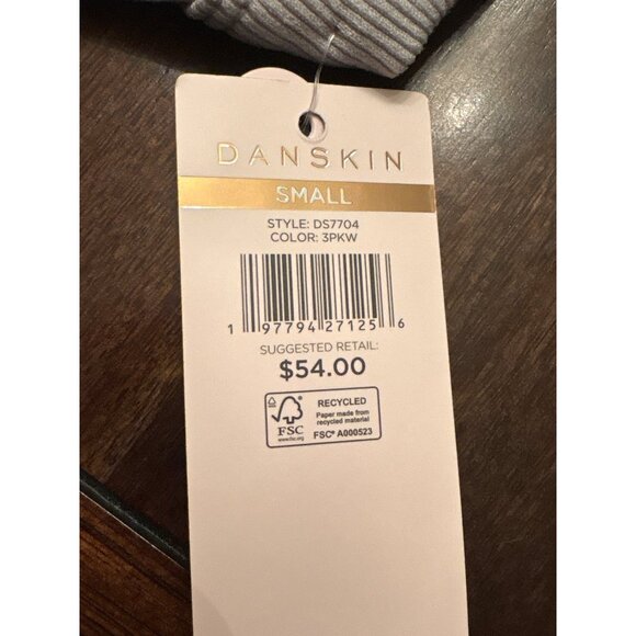 Danskin S Ribbed Sports Bra With Removable Cups - Light Beige - Picture 7 of 7